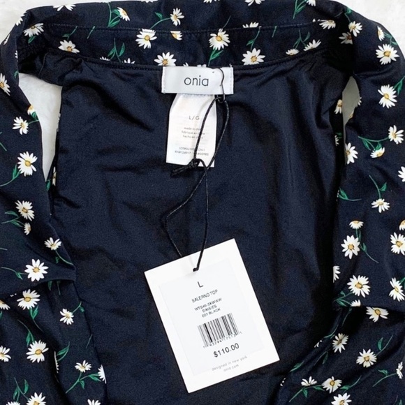 NWT Onia x WeWoreWhat Solerno Daisy Tie Bikini Top - Picture 5 of 6
